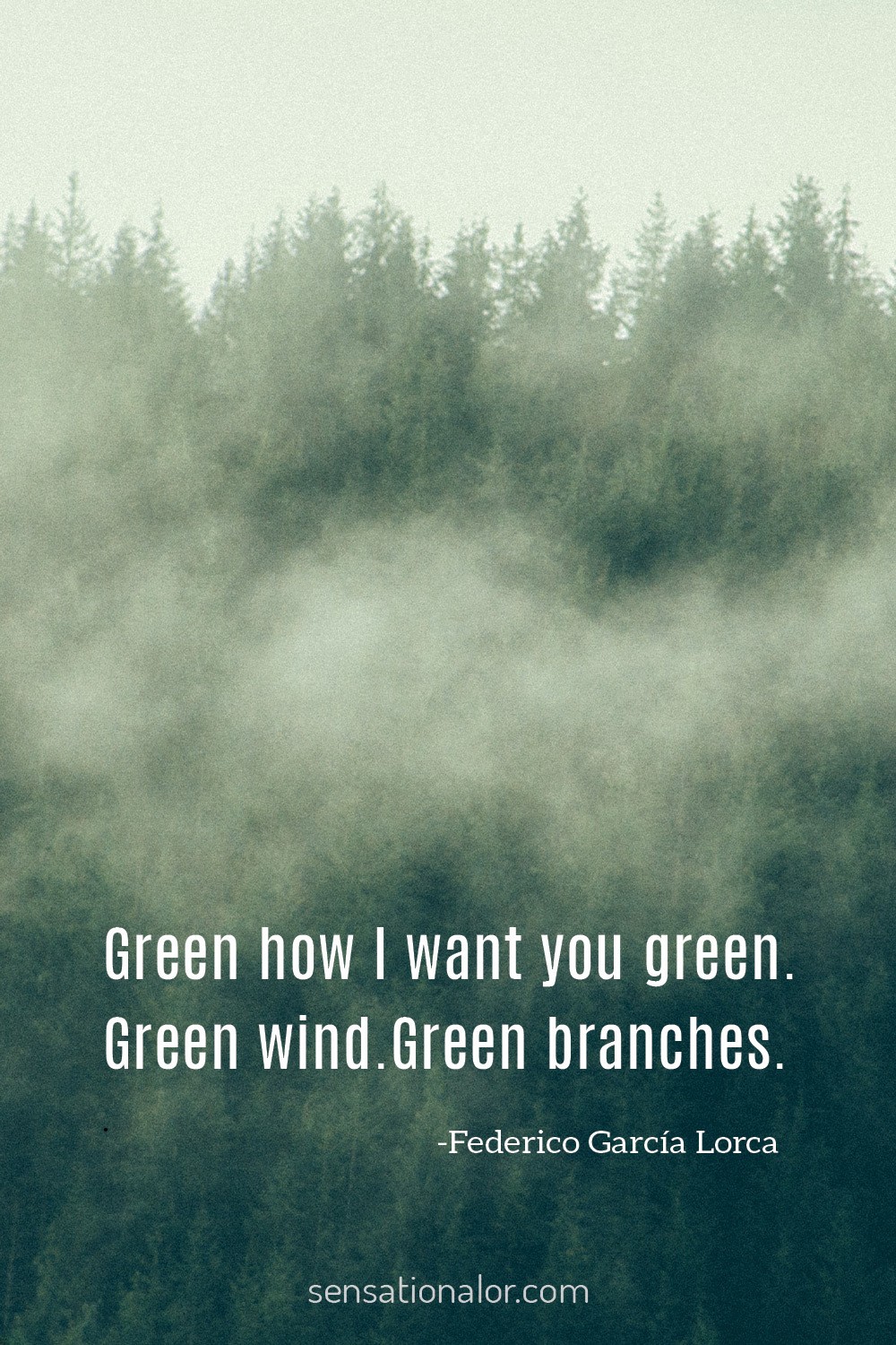Federico García Lorca Quote About Color Green